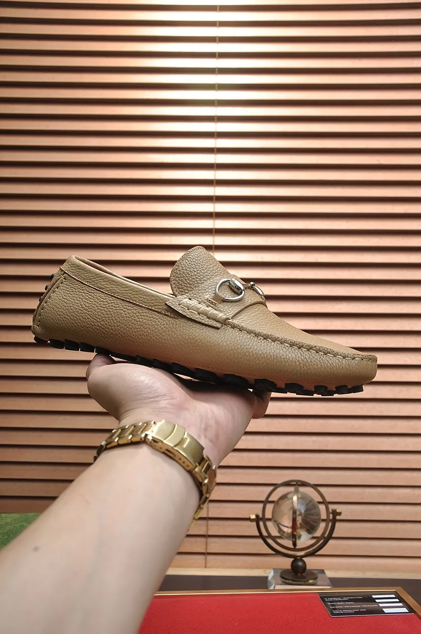 Men's Men's Shoes💰420💶【GUCCI】 (High-end Niuli) New 🍀Gucci*——Gucci Doudou Shoes! Made of imported original cowhide, the inner top layer is comfortable cowhide lining! Original wear-resistant rubber outsole! High quality products! Code number 38-44!